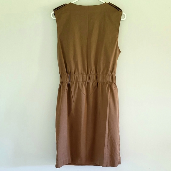 Ann Taylor Women's Military Sleeveless Midi Dress Size 8 - Picture 3 of 10